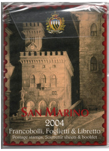 2004 - Libro Ufficiale San Marino Francobolli e Interi Postali